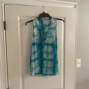 Rory Beca Blue tie dye sleeveless blouse